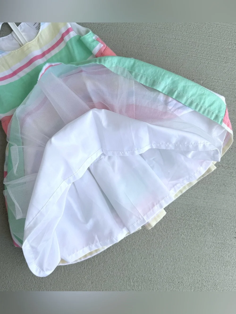 Carter's Sleeveless Pastel Stripe Bow Dress Size 9 Months Little Collections
